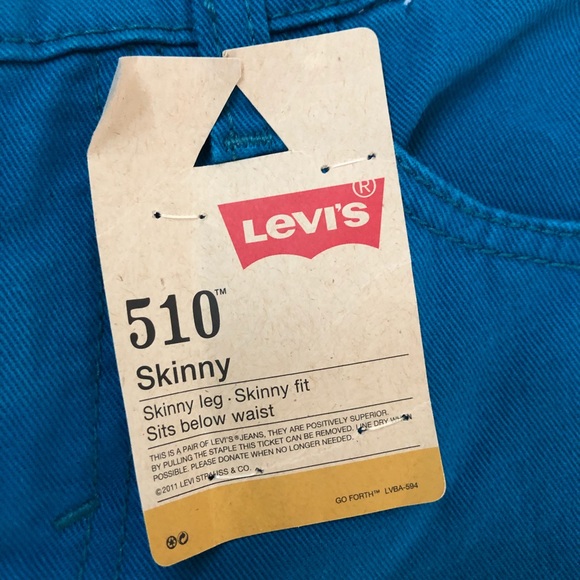 NWT Levi's 510 Skinny Denim Jeans Boys Size W12 - Picture 6 of 6